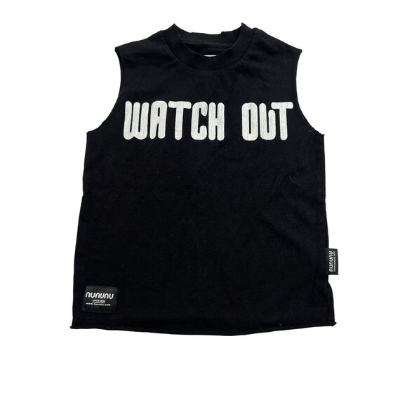 Nununu Watch Out Sleeveless Shirt in Black - Picture 1 of 5